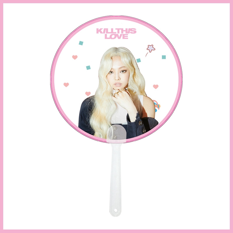 Quạt cầm tay PVC in hình nhóm nhạc KPOP Blackpink