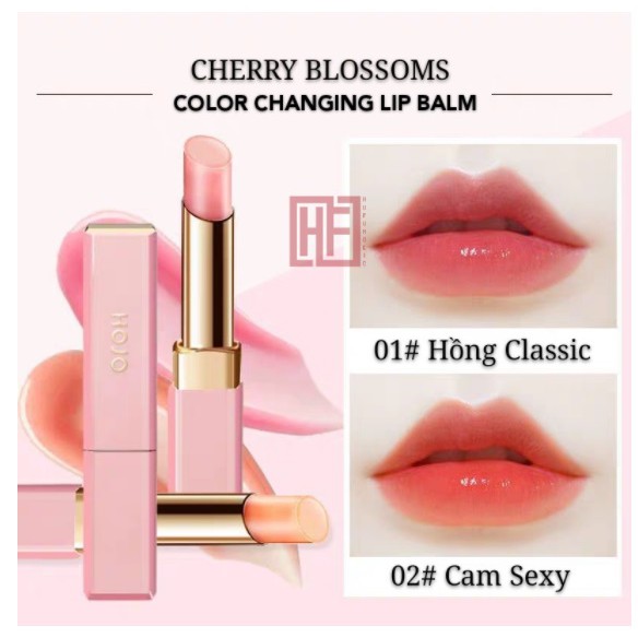 HOJO 8042 - Son dưỡng có màu đổi màu hồng môi Cherry Blossoms Color Changing Lip Balm