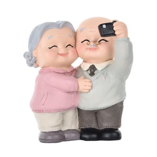 Tượng Nhựa Ông Bà Phụ Kiên Trang Trí Bánh