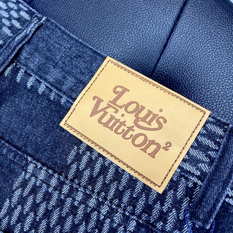 ⚡️ - Quần Jeans Luon Vuituoi x Nigo Giant Damier Waves MNGM Denim Pants, Quần Bò LV