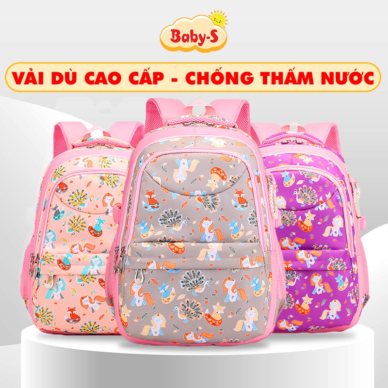 Balo cho bé 6-10 tuổi năng động Baby-S, Balo đi học hình ngựa mini - SB012