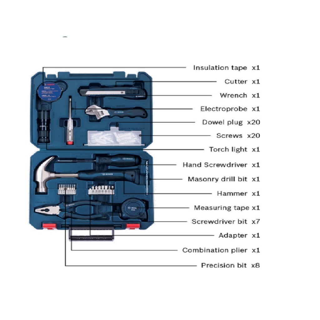 Bộ dụng cụ gia đình đa chức năng Bosch 66 chi tiết