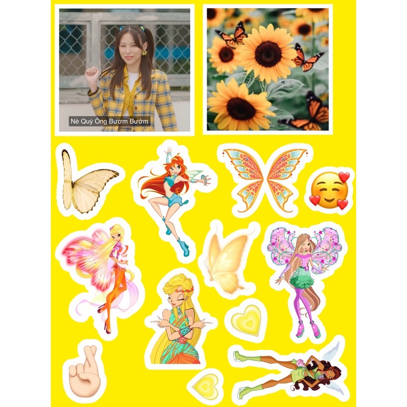 sticker cánh bướm tiên nữ winx hot trend