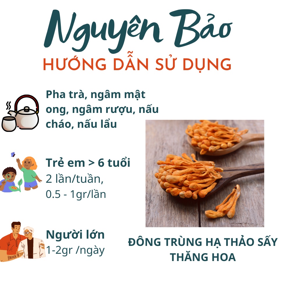 Đông Trùng Nguyên Con C3 Sấy Thăng Hoa - 10 con