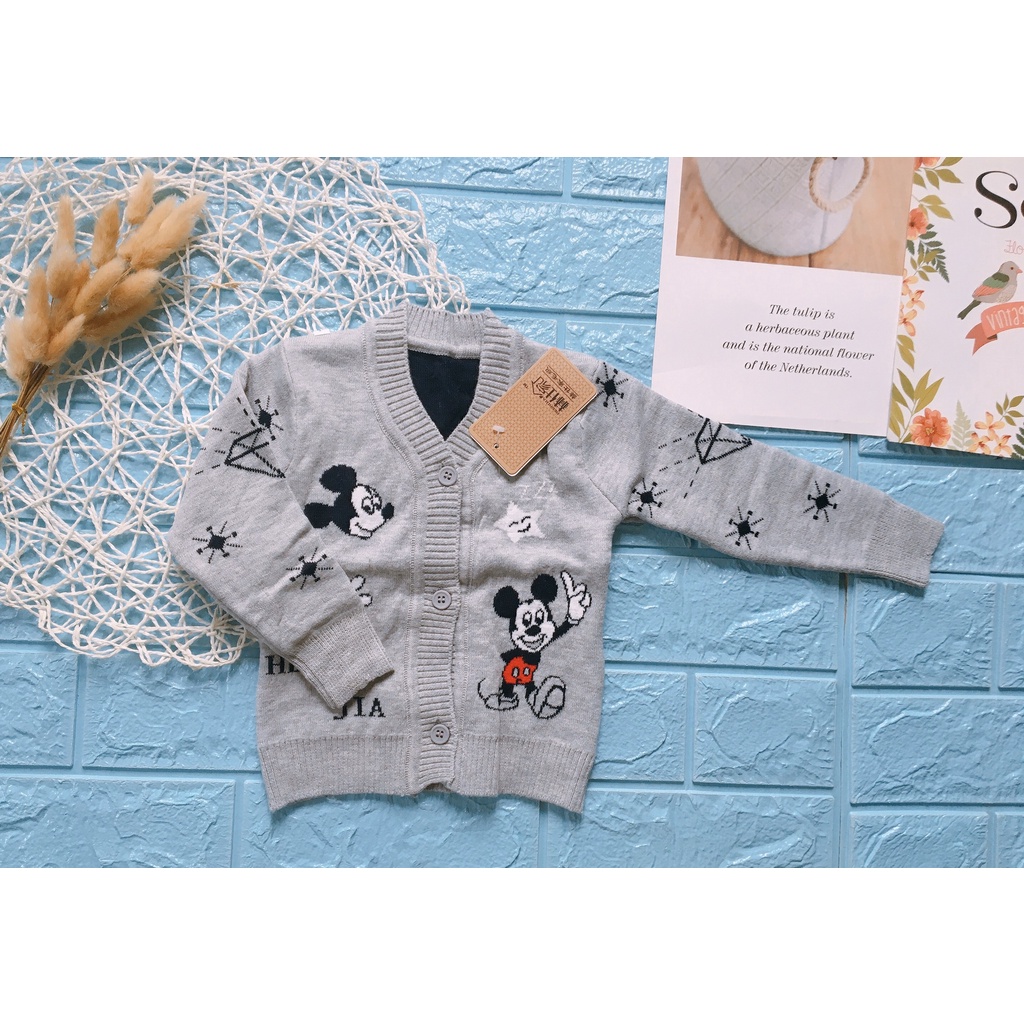 Áo Len Dài Tay Cho Bé Sơ Sinh Hàng QC Dày Ấm size 1-4(4-12kg)