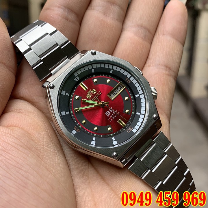 Đồng Hồ Nam Orient SK Nhật Xịn Mặt Lửa - Máy Nguyên Bản 100% - Vỏ Bạc Cao Cấp Automatic