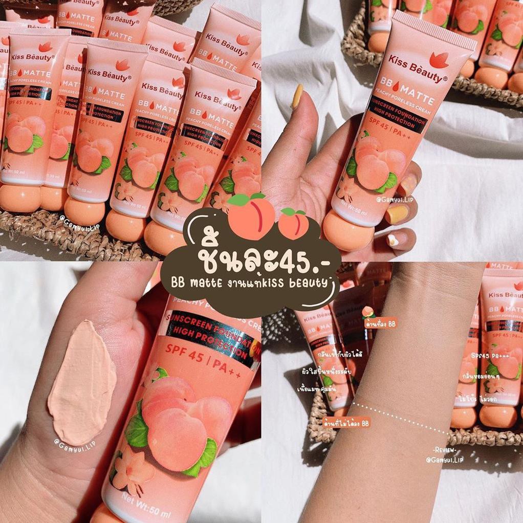 Kem nền BB Cream đào 2in1 của Kiss Beauty (có chống nắng SPF45 và che khuyết điểm) | BigBuy360 - bigbuy360.vn