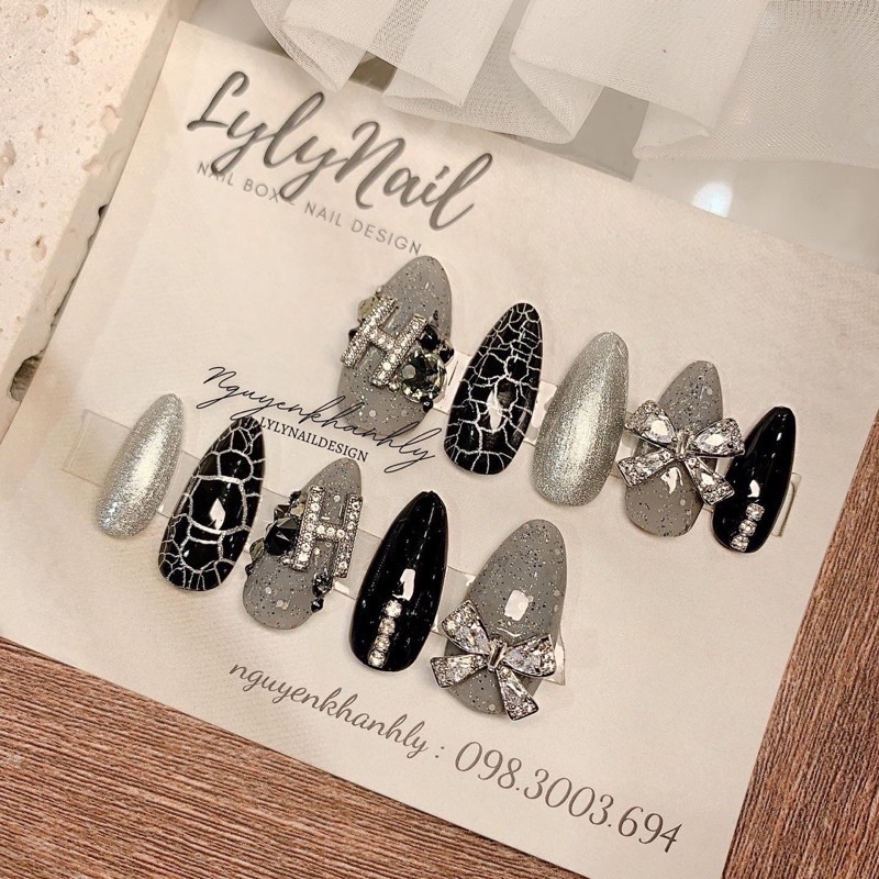 Sơn gel nứt đen trắng loại tốt - Cheap nail