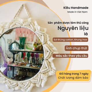 🌺 🌺 Gương tròn trang trí size lớn - Guong macrame 🌺 🌺