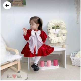 váy nhung cho bé gái