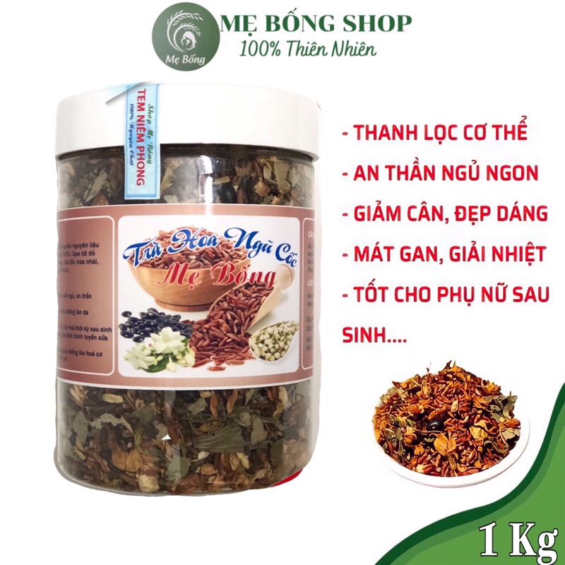 Trà hoa ngũ cốc giảm cân mát gan giảm mỡ bụng thanh lọc cơ thể 1kg _Mẹ Bống