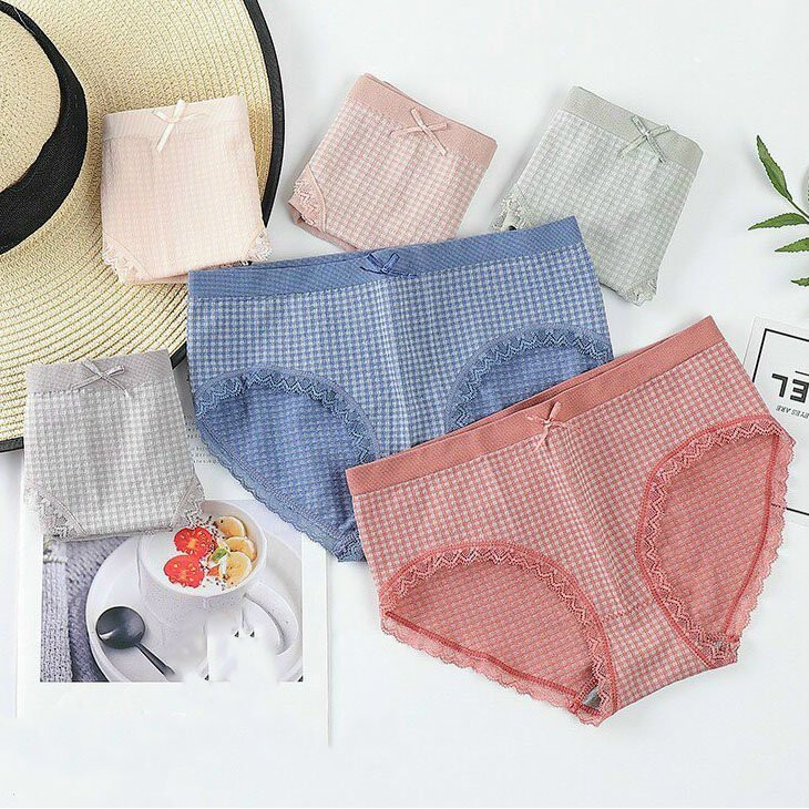 Quần lót cotton kháng khuẩn viền ren 110QC mông 90cm đến 93cm không gian eva KGE | BigBuy360 - bigbuy360.vn