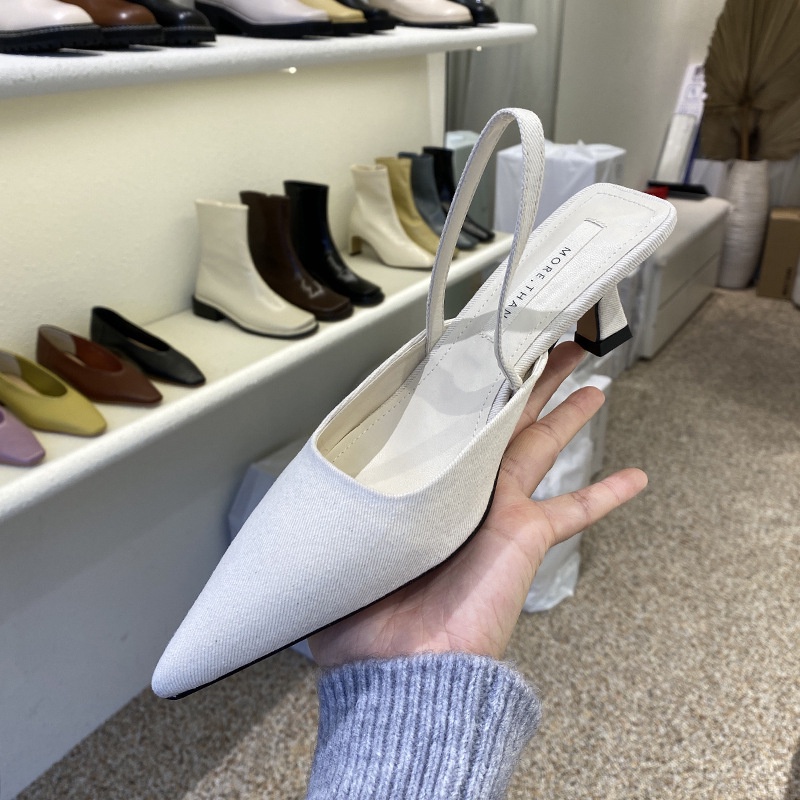 Giày cao gót nữ IELGY mũi nhọn có quai hậu thời trang kiểu Pháp