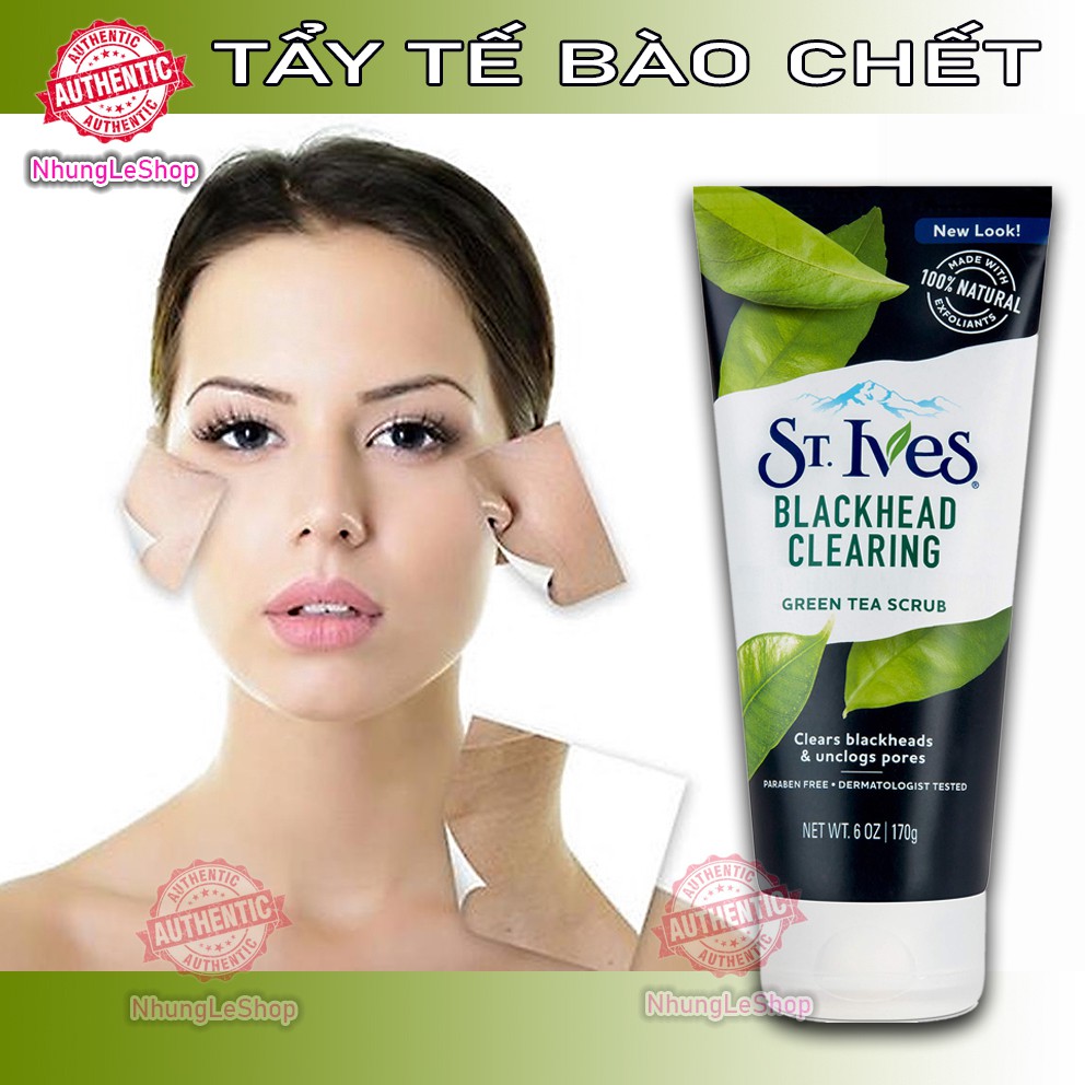 🌸Chính hãng🌸 Sữa rửa mặt trà xanh tẩy tế bào chết dịu nhẹ ST.IVES 170g của Mỹ | BigBuy360 - bigbuy360.vn