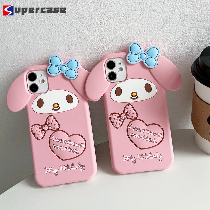 Ốp điện thoại silicon mềm họa tiết hoạt hình Melody màu hồng cho Xiaomi Mi 10 Pro Lite 5X Redmi Note 8 7 Pro K30 Pro