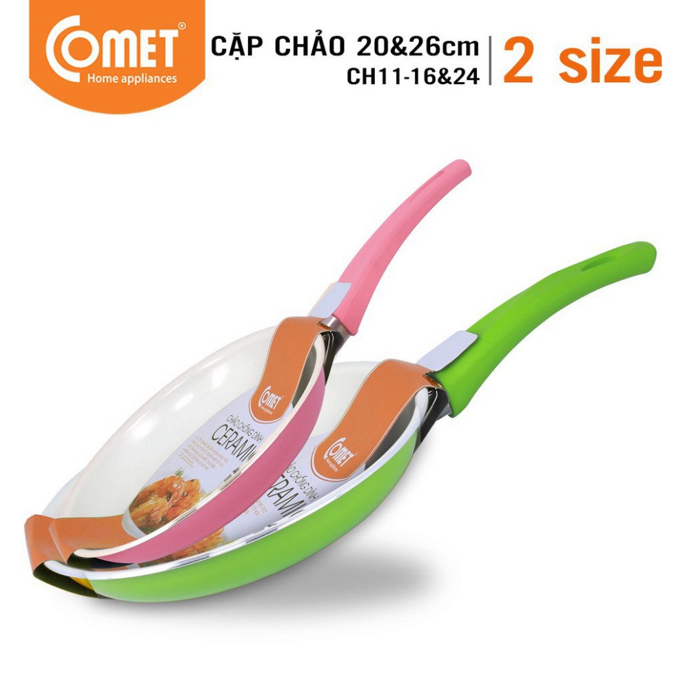 as3 MI1 Combo hai chảo COMET chống dính Ceramic CH11-16 & CH11-24 58 as3