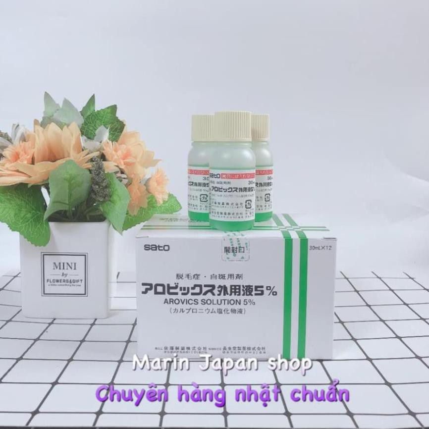 (SALE) Tinh chất kích thích mọc tóc thảo dược Sato Arovics Solutions 5% - Nhật Bản