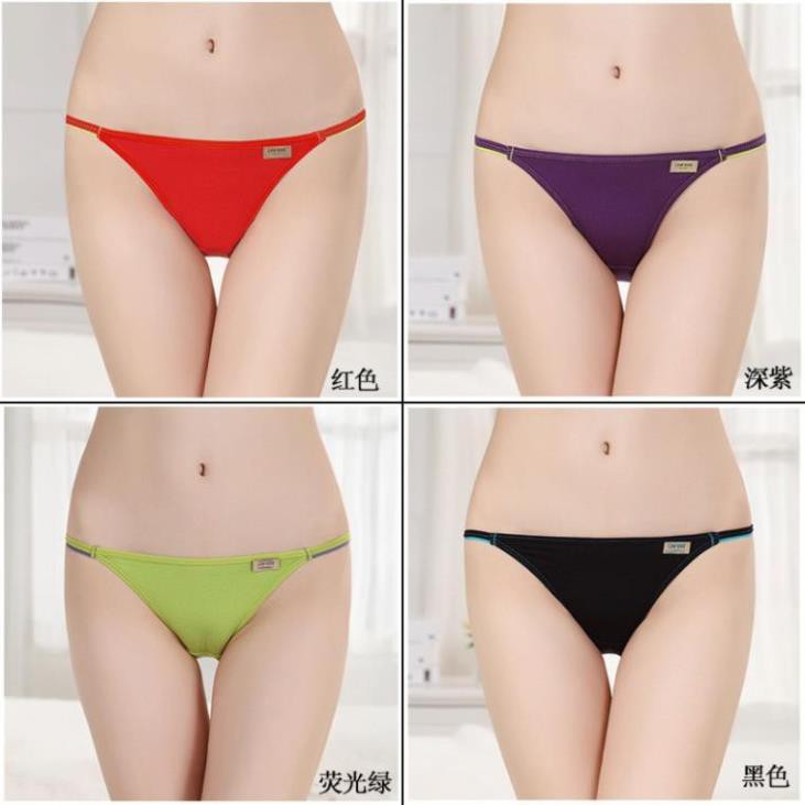 Quần lót nữ cotton dây sườn Viscose - quần chip cotton nữ dáng tanga sexy xì lip đẹp 9012