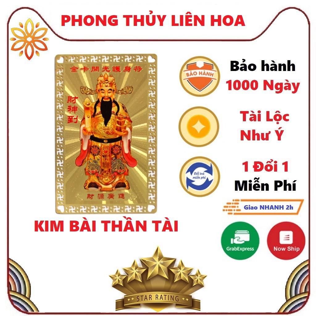 Kim Bài Thần Tài đồng vàng vật phẩm phong thủy kích tài lộc - PHONG THỦY LIÊN HOA