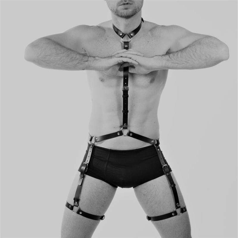 Đai Nịt Ngực Bằng Da Phong Cách Gothic Quyến Rũ Cho Nam 2022