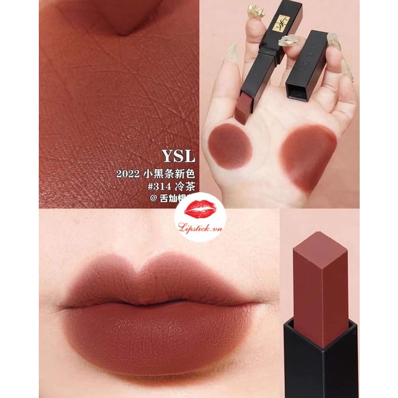 Son YSL 1966 Rouge Pur Couture The Slim_Son YSL Slim Velvet Hàng Chính Hãng