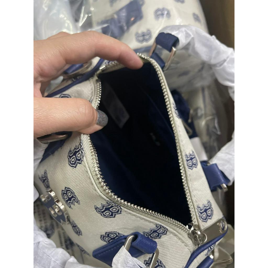 [Hàng loại 1] Túi MLB Classic Monogram Jacquard Boston Bag S Boston Red Sox L.Beige