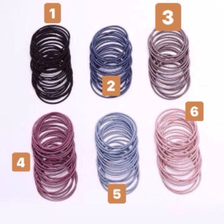 Set 10 thun cột tóc nhiều màu