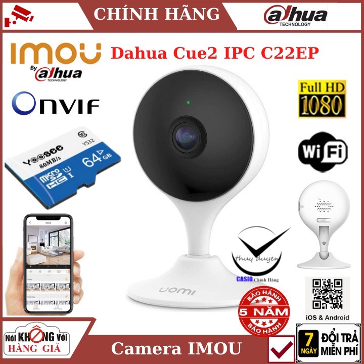 Camera Dahua imou wifi Cue2 IPC C22EP IMOU 1080p , đàm thoại 2 chiều , cảnh báo chuyển động , bảo hành chính hãng 5 năm