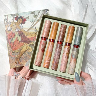 [CÓ SẴN] Set 5 Cây Son Kem MugeLeen Nội Địa Trung Cổ Trang Cao Cấp