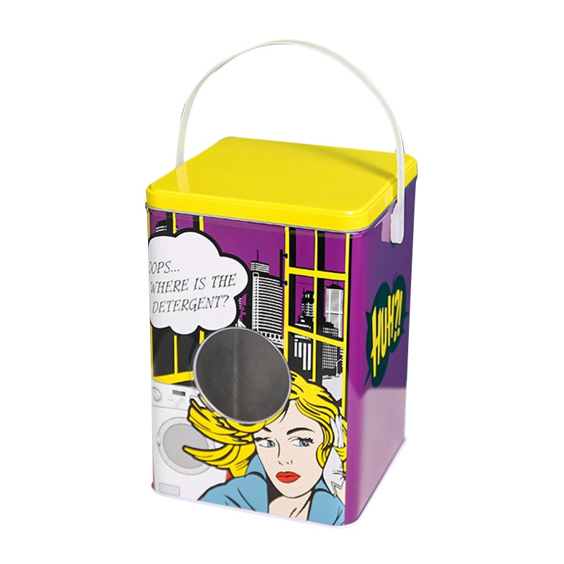 Hộp Đựng Đồ Giặt Bằng Thiếc Có Nắp Giá Đỡ Tiện Lợi