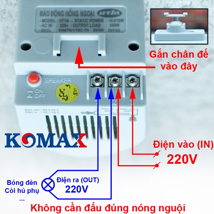 Báo Trộm Hồng Ngoại HT1A ( Sử dụng điện gia dụng 220V)