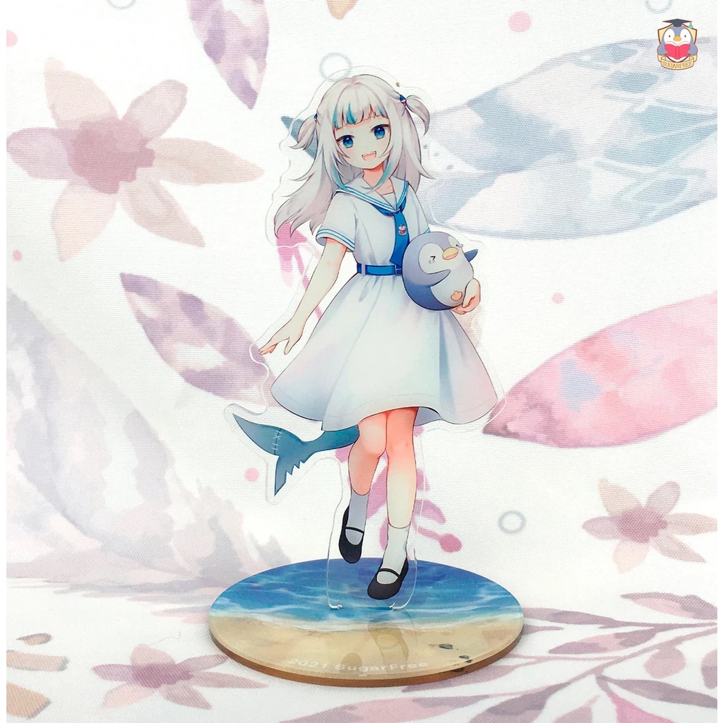 Mô hình đứng standee bằng arcrylic Hololive nhân vật Vtuber bóng chày decor góc học tập để bàn làm việc cao 15cm