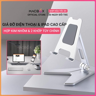 Giá đỡ điện thoại máy tính bảng tablet cho iPhone, iPad, Surface, Samsung P10 hợp kim nhôm có thể gấp gọn