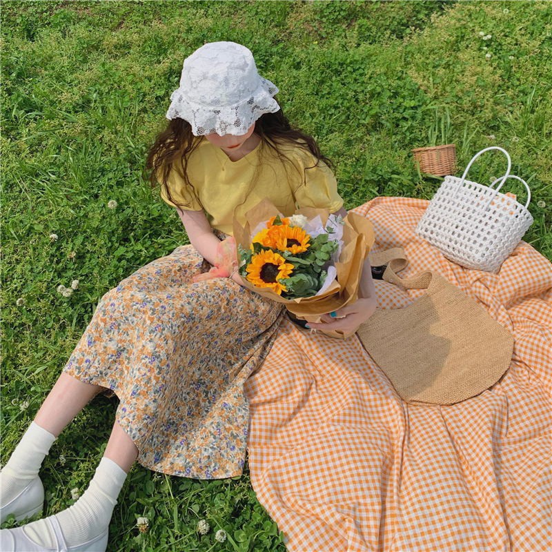 [ mua 1 tặng kính mát] Chân Váy Hoa  Xòe 2021- vải mát, nhẹ. | BigBuy360 - bigbuy360.vn