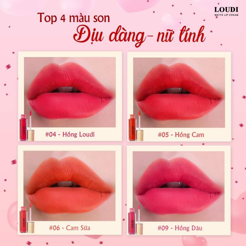 SON LOUDI KEM LÌ-MÀU CAM SỮA