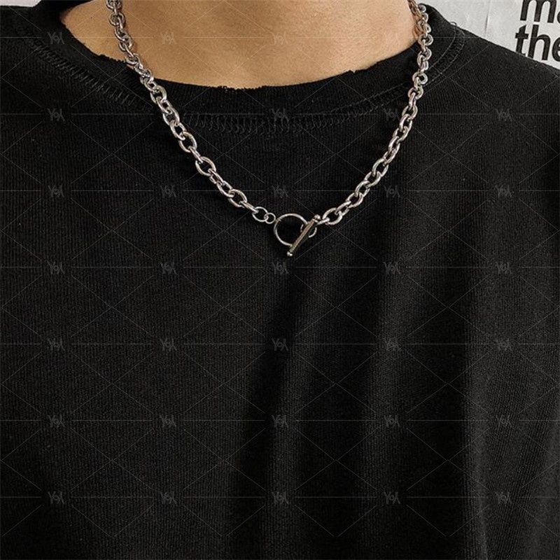 Vòng cổ Ngắn Bằng Thép Titan Không Gỉ Phong Cách Hip Hop Harajuku Dành Cho Nam Và Nữ