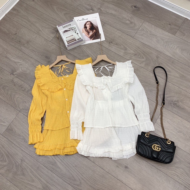 [Rẻ Vô Địch] Siêu phẩm sét bộ bèo sốp hot lăm ạ ra thêm sll Diện sét này dễ mặc dễ mix ti tỉ đồ Chất lụa sốp phồng chuẩn