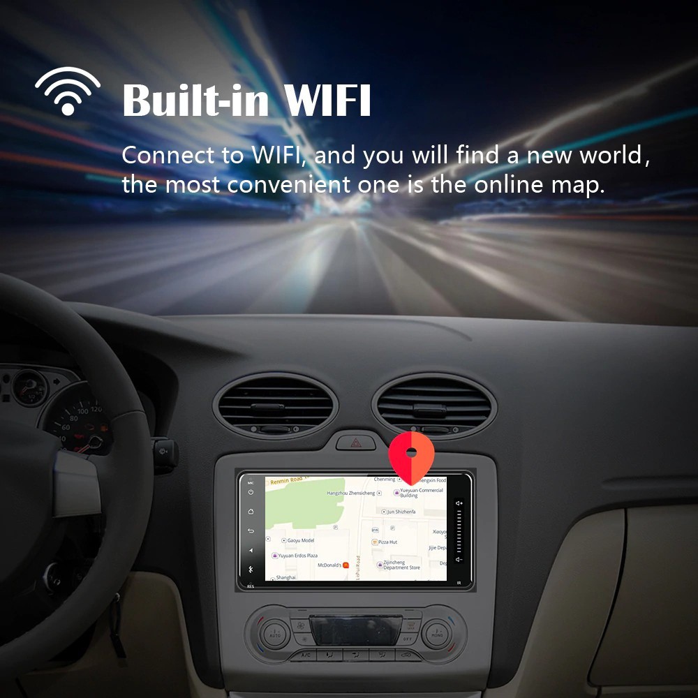 (Hỗ Trợ Tiếng Việt) Màn Hình Android 10.1 Cảm Ứng 7 Inch Bluetooth GPS Wifi Dành Cho Xe Toyota cao cấp
