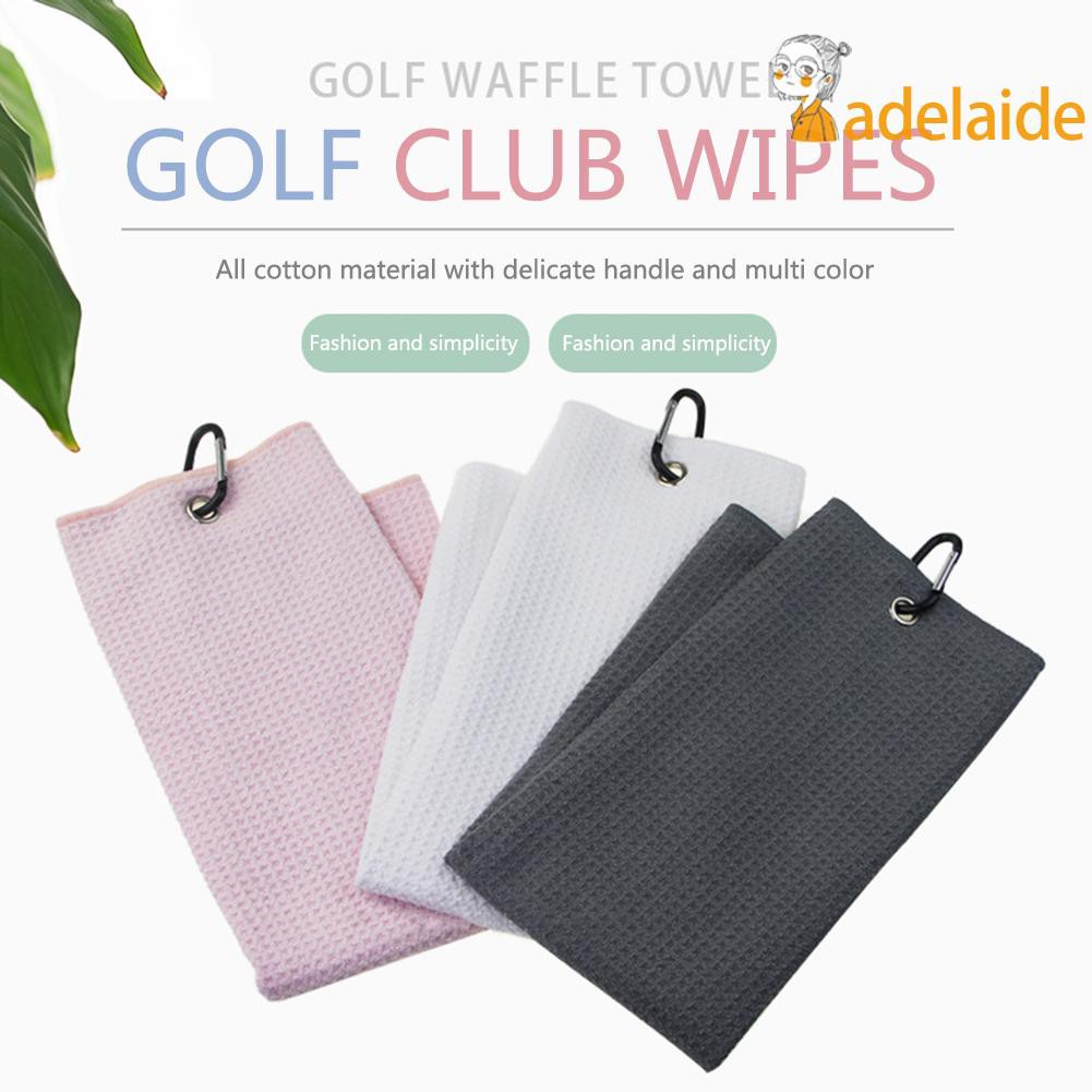 ADELAIDE√ Golf Towel Cotton Soft Waffle with Carabiner Clip Running Fitness Towels