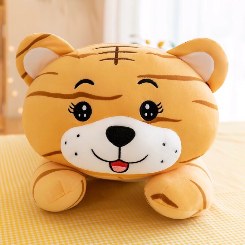 Gấu nhồi bông chất liệu vải Miniso mềm mịn an toàn cho bé mẫu Hổ Vàng