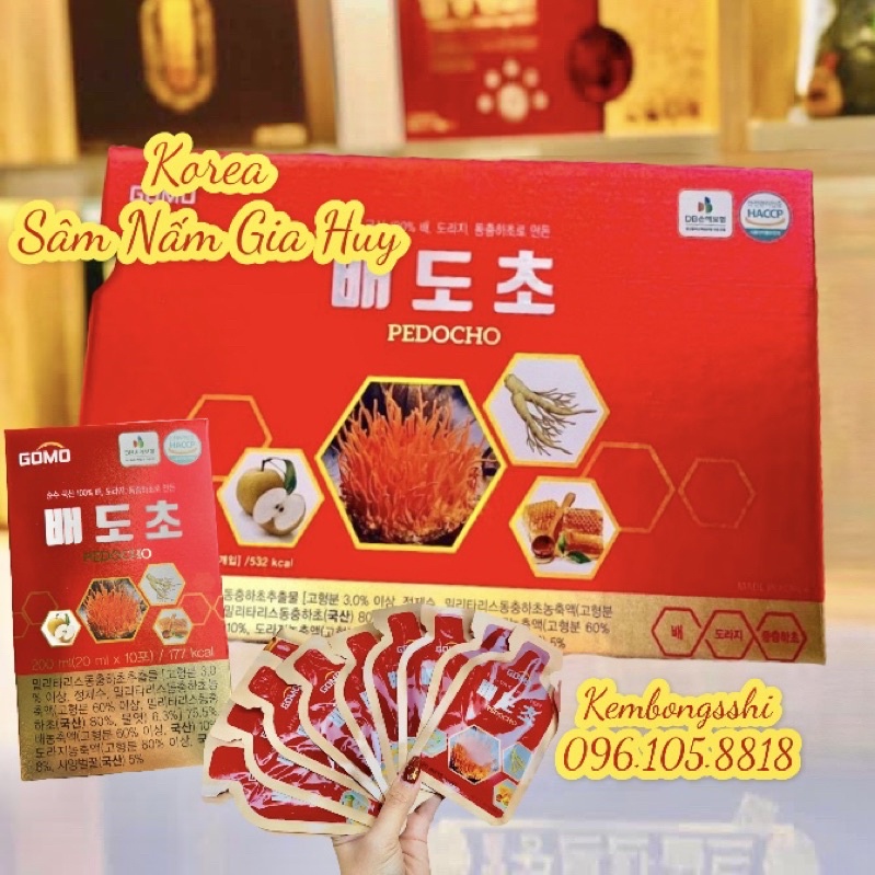 Bổ Phổi Đông Trùng Hạ Thảo PEDOCHO Hàn Quốc
