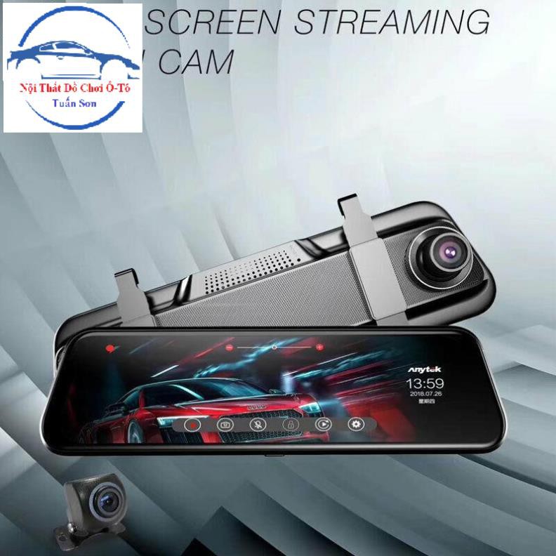 CAMERA HÀNH TRÌNH ANYTEK T12 GƯƠNG 10 INC ANYTEK T12 SIÊU NÉT FULLHD KÈM CAMERA LÙI | BigBuy360 - bigbuy360.vn