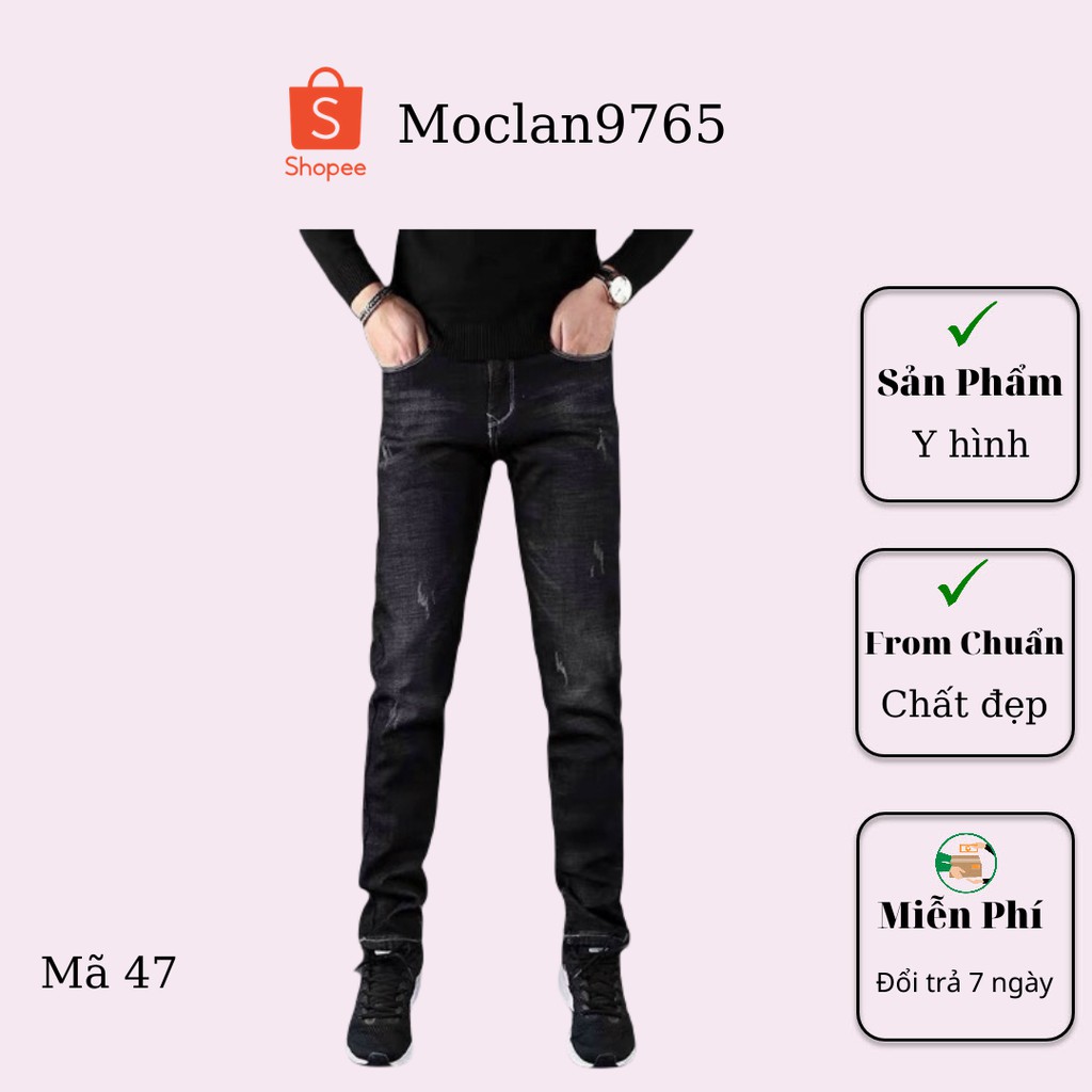 Quần jean nam cao cấp, chất liệu bò ( jean ) mềm mịn, from chuẩn, có nhiều mẫu đi kèm Moclan38