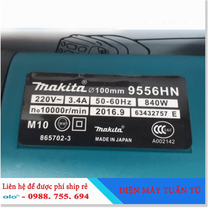 Máy mài góc Makita Nhật Bản 9556HN 100% dây đồng chịu nhiệt không bị nóng - Máy mài máy cắt đa năng cho thợ cơ khí