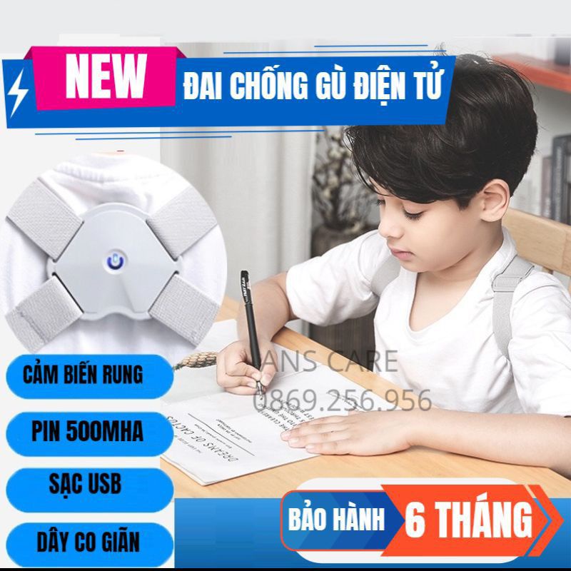 Hàng Nhật.ĐAI CHỐNG GÙ THÔNG MINH ĐIỆN TỬ  DÀNH CHO NGƯỜI LỚN VÀ TRẺ EM, CẢM BIẾN NHẠY, BÁO RUNG.
