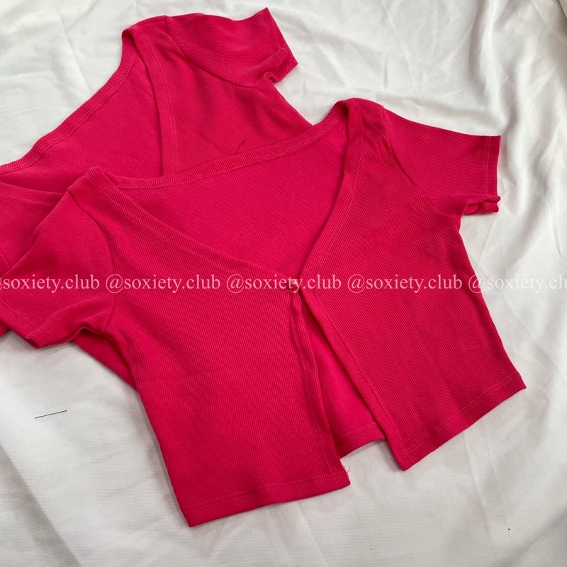 [HÌNH THẬT] Áo croptop cài nút hot hit phù hợp mùa hè A36