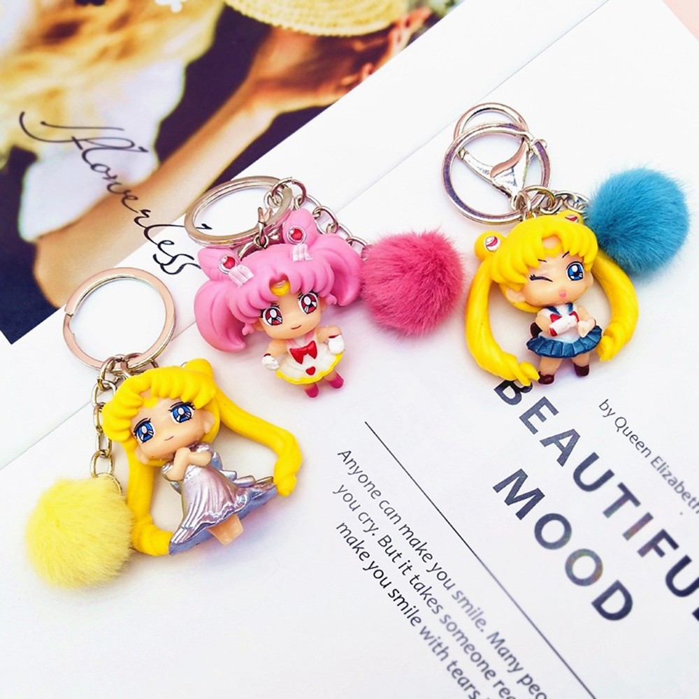 Móc khóa hình thủy thủ mặt trăng SAILOR MOON dễ thương