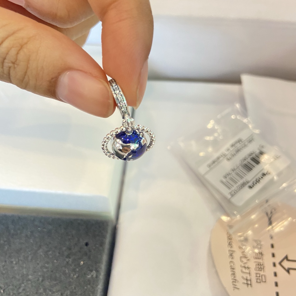 Hạt mặt dây chuyền đeo tay Spinning the earth Charm for DIY Jewelry