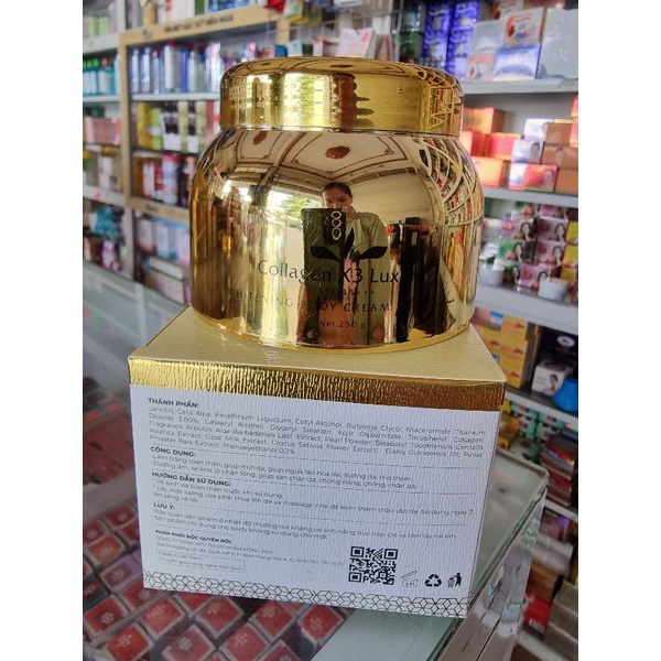 dưỡng thể body collagen x3 luxury whitening body cream 250gr ( chuẩn cty )