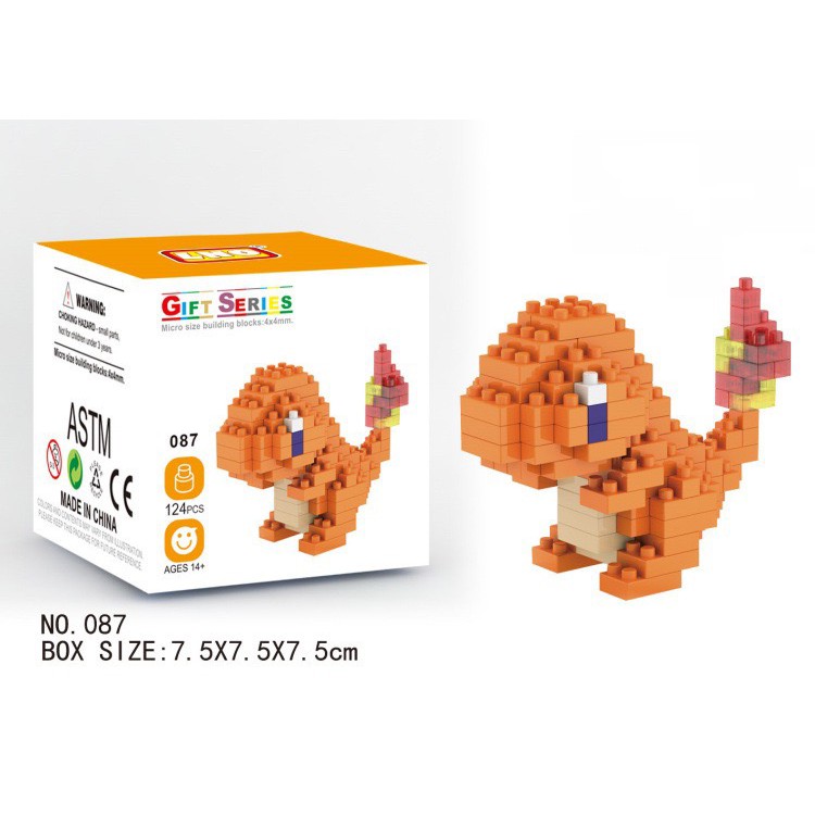 Mô hình lắp ráp lego nhân vật Pokemon mini chất lượng